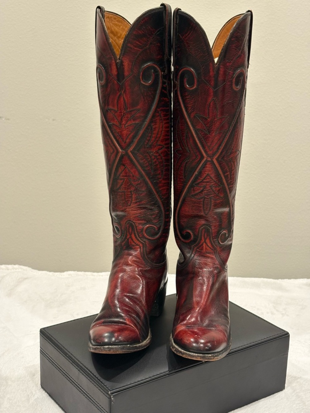 Lucchese Black Cherry 1883 Western Boot